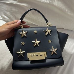Zac Posen Crossbody bag/top handle bag with gold stars